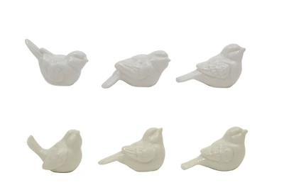 Hello Honey® 3" White Ceramic Birds Set