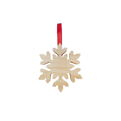 4" DIY Pinewood Snowflake Ornament by Make Market®