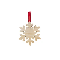 4" DIY Pinewood Snowflake Ornament by Make Market®