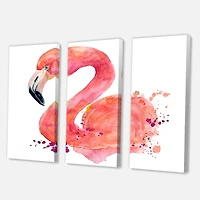 Designart - Portrait of Pink Flamingo I
