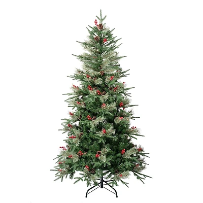 6ft. Unlit Feel Real® Duxbury Pine Mixed Slim Hinged Artificial Christmas Tree