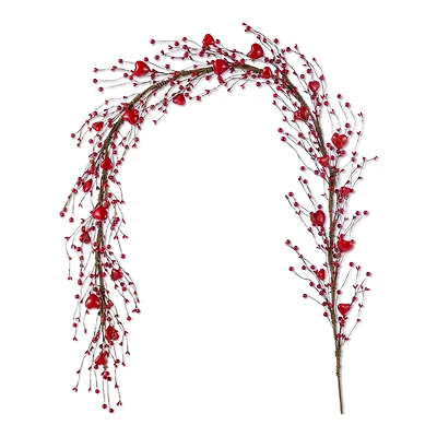 Glitzhome® 6ft Valentine's Red Berry Garland