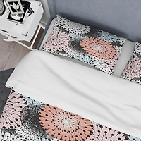 Designart 'Retro Abstract Flower Design I' Mid-Century Duvet Cover Set