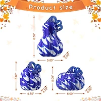 Glitzhome® Blue and White Glass Pumpkin & Gourd Set