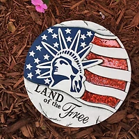 Santa's Workshop 10" Land of the Free Stepping Stone