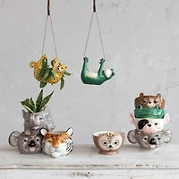 Hello Honey® 6.75" Hanging Ceramic Frog Planter