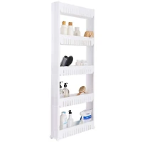 Simplify 5-Tier Slim Slide-Out White Storage Cart