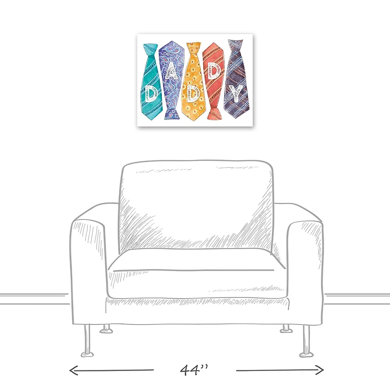 Daddy Ties Canvas Wall Art