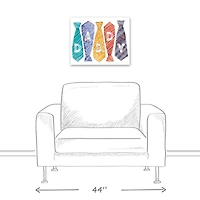 Daddy Ties Canvas Wall Art