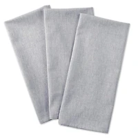 DII® Gray Solid Chambray Dishtowels, 3ct.