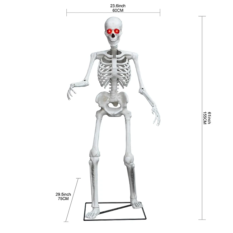 5ft. Skeleton with Red Light-Up Eyes by Ashland®