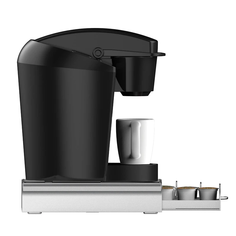 Mind Reader Silver 36 Capacity Single Serve Coffee Pod Holder Drawer