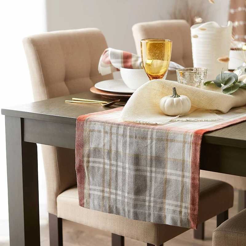 DII® 72" Plaid Thanksgiving Cozy Picnic Table Runner