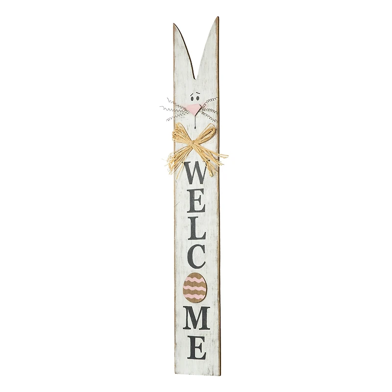 Glitzhome® 42" Wooden Easter Bunny Porch Sign