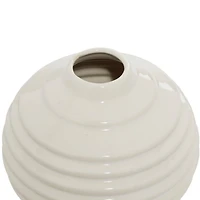 White Stoneware Modern Vase Set