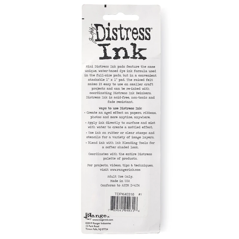 6 Packs: 4 ct. (24 total) Tim Holtz® Distress Ink Pad Mini Kit #1