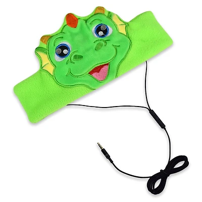 Contixo H1 Adjustable Fleece Headband Headphones, Dinosaur