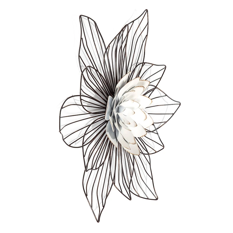 Fetco Leith Layered Floral Metal Wall Art