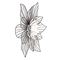 Fetco Leith Layered Floral Metal Wall Art