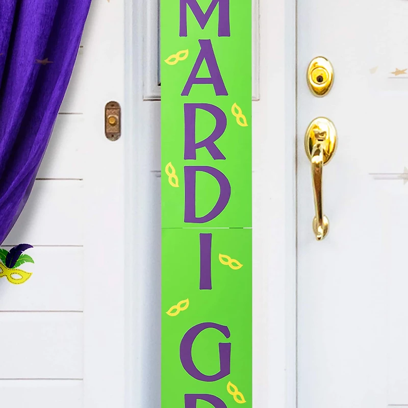 Glitzhome® 60" Mardi Gras Wooden Porch Sign