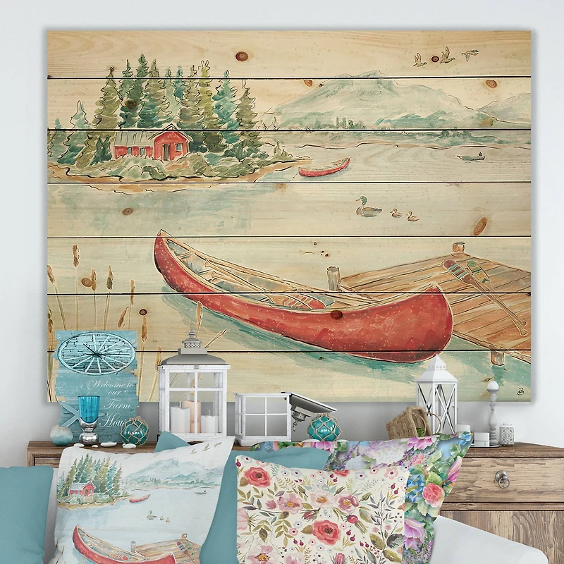 Designart - Lake House Canoes II