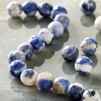 12 Pack:  Blue Sodalite Faceted Round Beads, 8mm by Bead Landing™