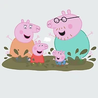 RoomMates Peppa Pig™ Family Muddy Puddles Peel & Stick Giant Wall Decals