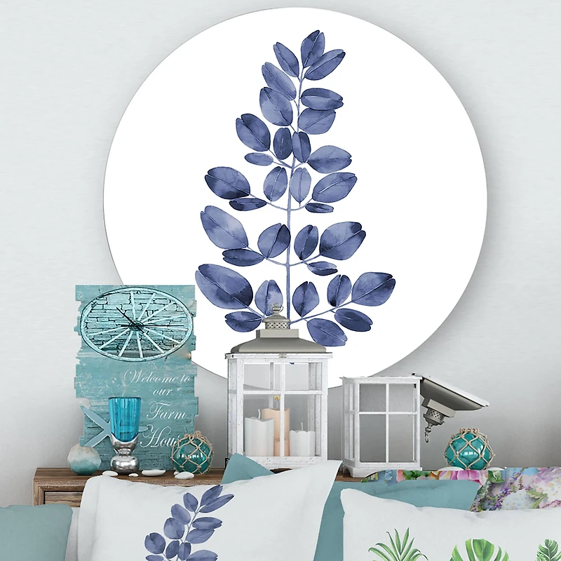 Designart - Navy Blue Eucalyptus II