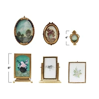 Hello Honey® 6 Piece Pewter and Glass Photo Frame Set