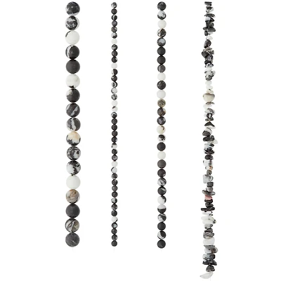 Zebra Stone Beads Value Pack by Bead Landing™