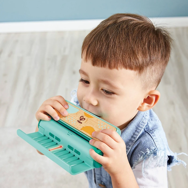 Hape Learn with Lights Teal Harmonica