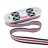 1.5" Black, White & Red Stripes Belting Trim by Celebrate It®