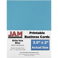 JAM Paper Brite Hue Printable Business Cards
