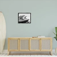 Stupell Industries Surfboard Fins Beach Coast Photography Framed Floater Canvas Wall Art