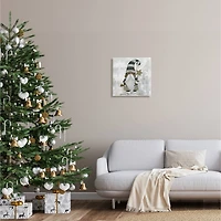 Stupell Industries Gnome For Holidays Snowflakes Canvas Wall Art