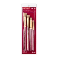 Short Flat Stencil Brush Set by Craft Smart®, 4 Pack