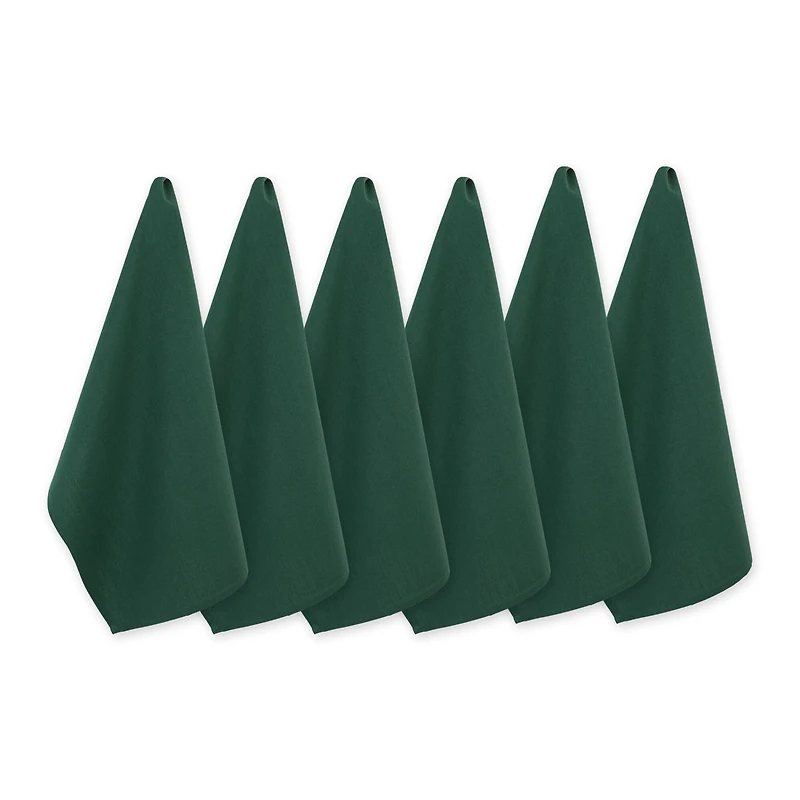 DII® Dark Green Flat Woven Dishtowels Set of 6