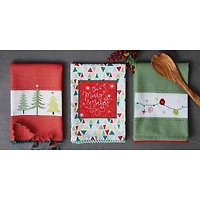 DII® Festive Christmas Embellished Dishtowel Set