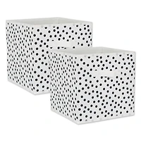 DII® 11" Black & White Dots Storage Cube, 2ct.