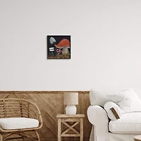 Stupell Industries Hello Autumn Woodland Mushroom Forest Framed Giclee Art