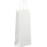 JAM Paper White Kraft Paper Wine Gift Bag, 100ct.