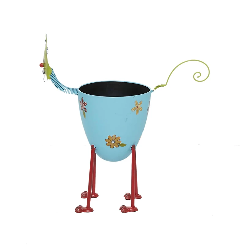 19" Blue Iron Farmhouse Cat Planter