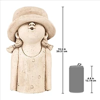 Design Toscano 15.5" Kissy Face Hat Girl Sculptural Planter