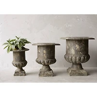 Hello Honey® Distressed Black Metal Planters Set