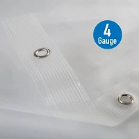 Bath Bliss Heavyweight PEVA Shower Liner with 5 Mesh Pockets