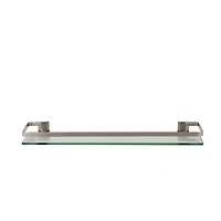 Organize It All Nickel Glass Shelf with Rail 