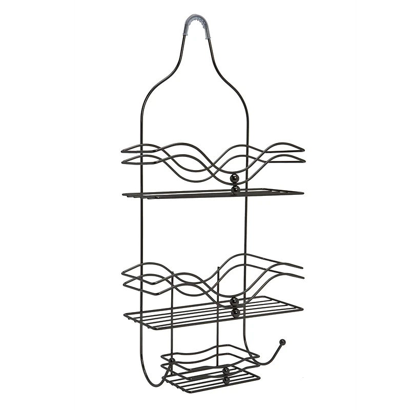 Bath Bliss Ocean Design Black Onyx Shower Caddy