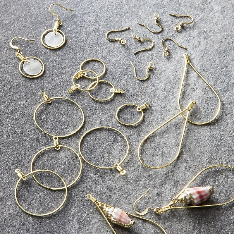 Premium Metals Gold Assorted Ear Wires by Bead Landing™