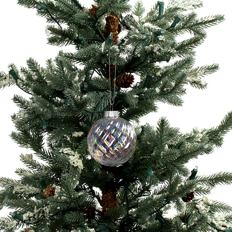3.25" Clear Iridescent DIY Plastic Hatch Ball Ornament by Make Market®