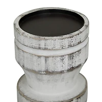 White Coastal Candle Holder Set